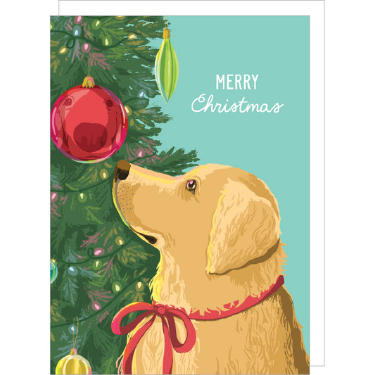 Dog & Ornament Christmas Card