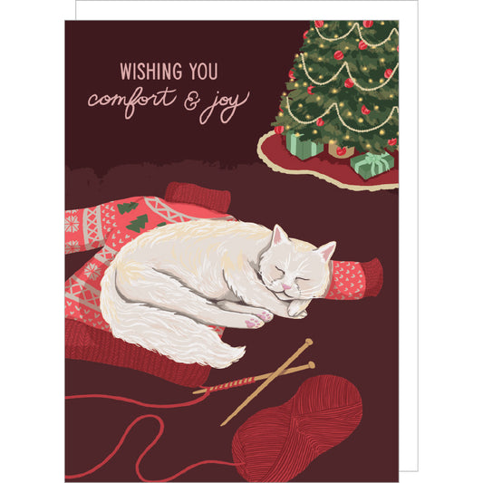 Cat Nap Christmas Card