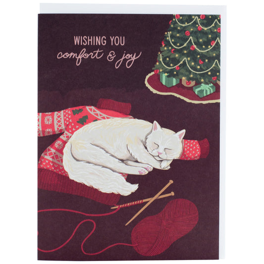 Cat Nap Christmas Card