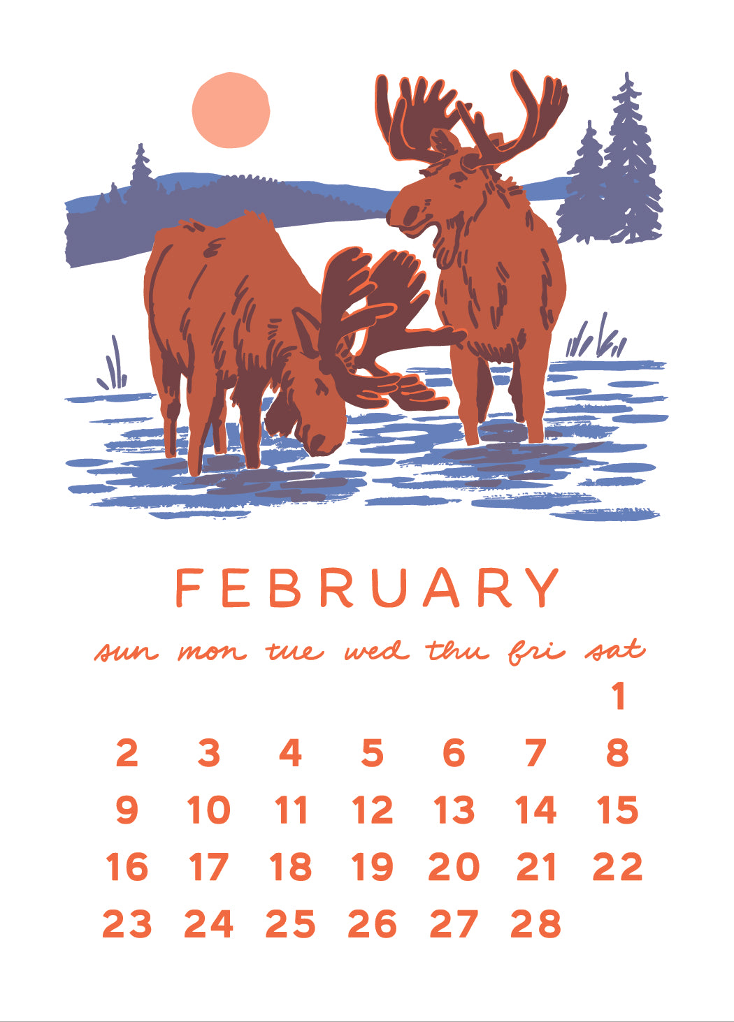 2025 Forest Friends Letterpress Desk Calendar