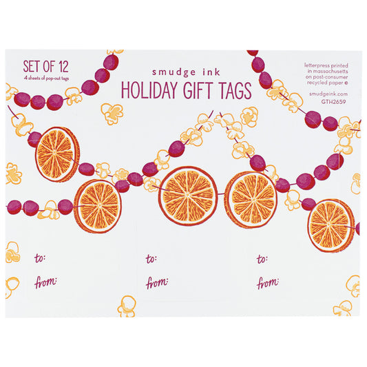 Festive Orange Slice Garland Gift Tags