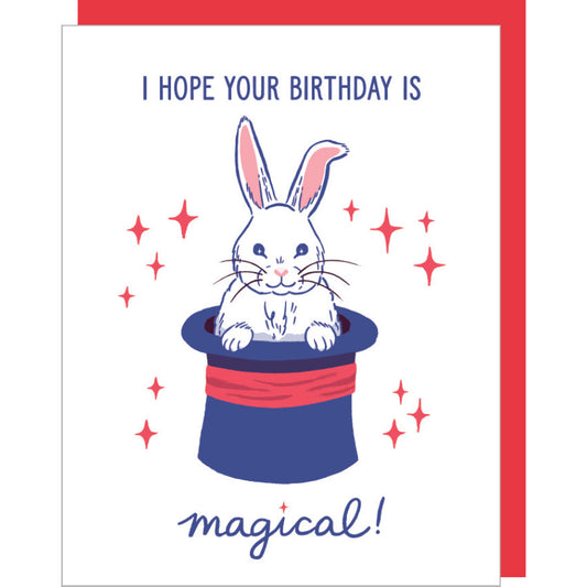 Magical Rabbit Birthday Card