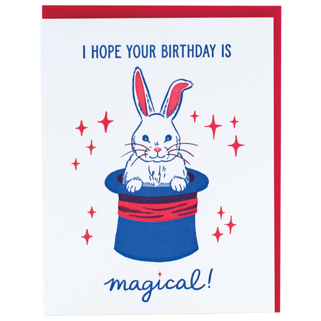 Magical Rabbit Birthday Card