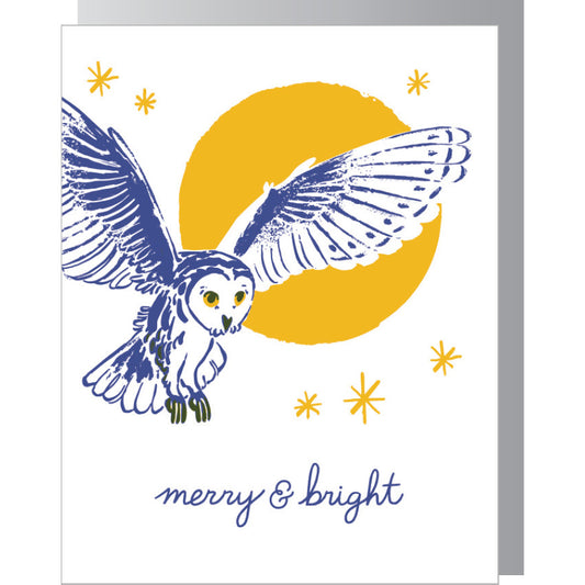 Flying Owl Holiday Card