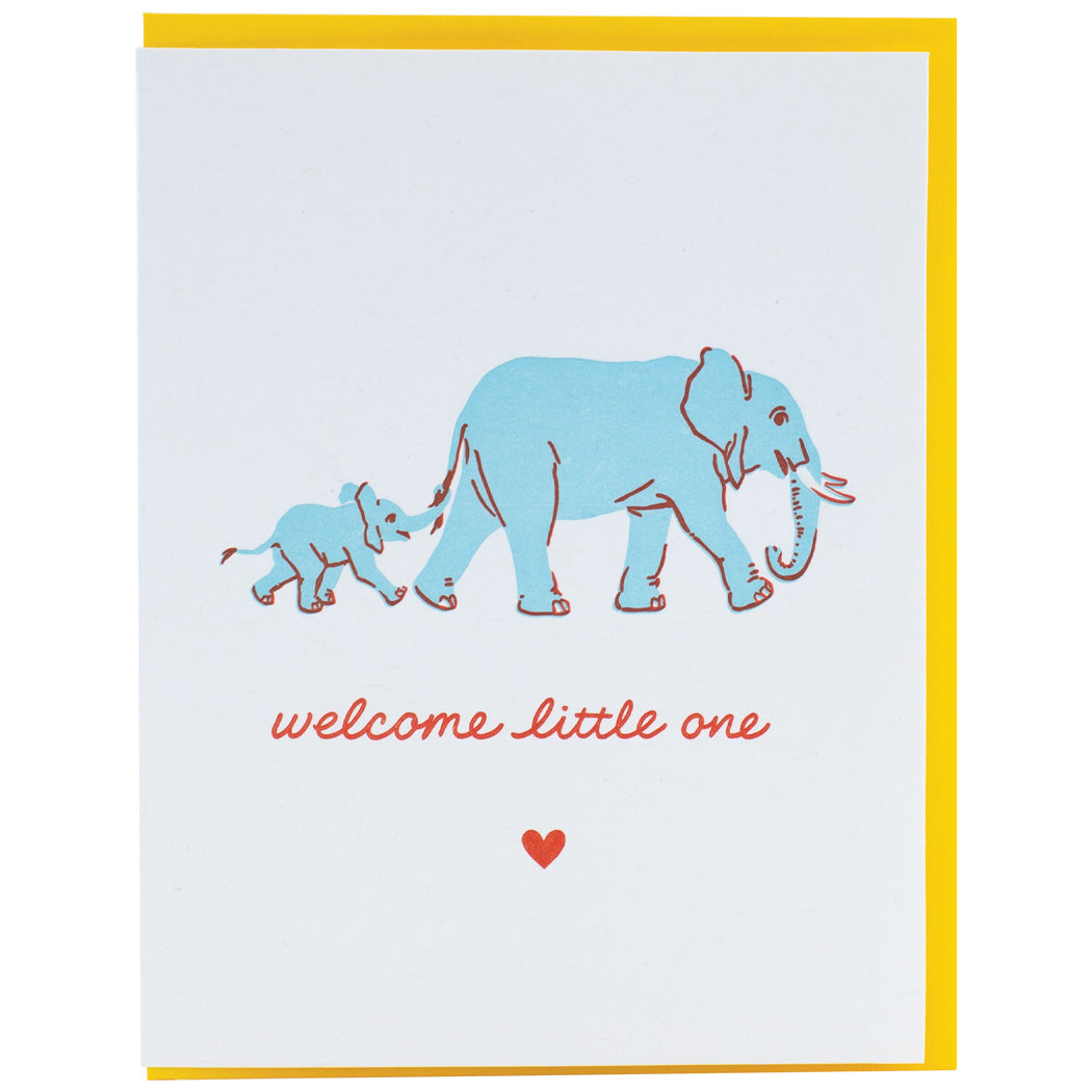Elephant Walk Baby Card