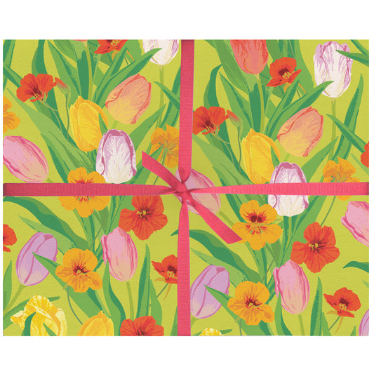 Tulips & Nasturtiums Gift Wrap