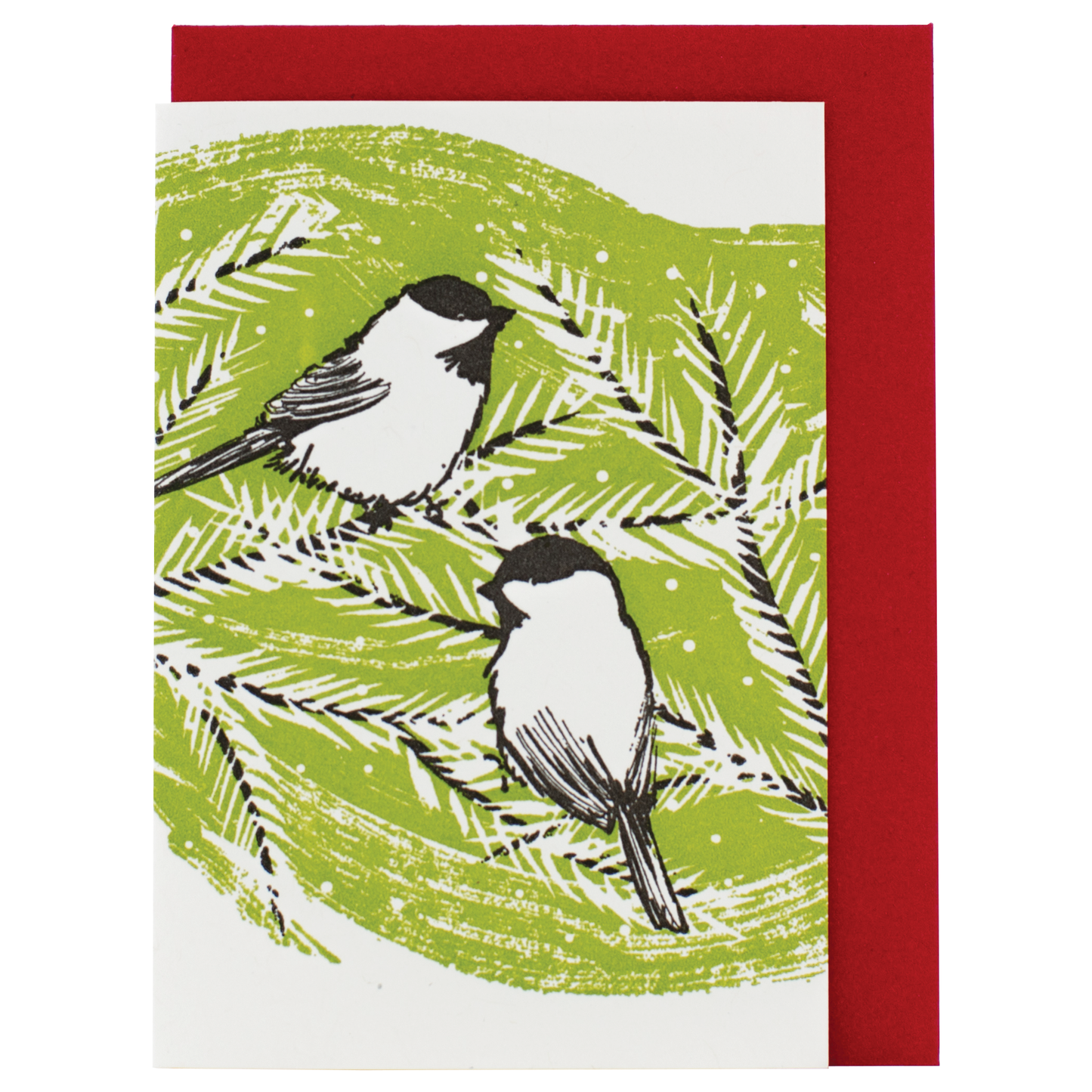 Mini Winter Chickadees Holiday Enclosure Card