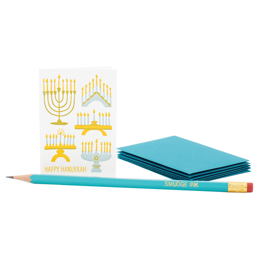 Mini Menorahs Hanukkah Enclosure Card