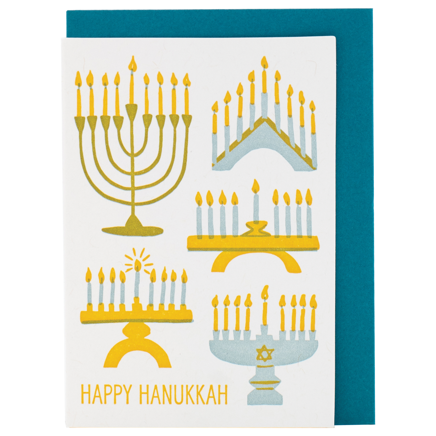 Mini Menorahs Hanukkah Enclosure Card