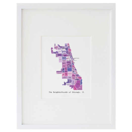 Map of Chicago Art Print