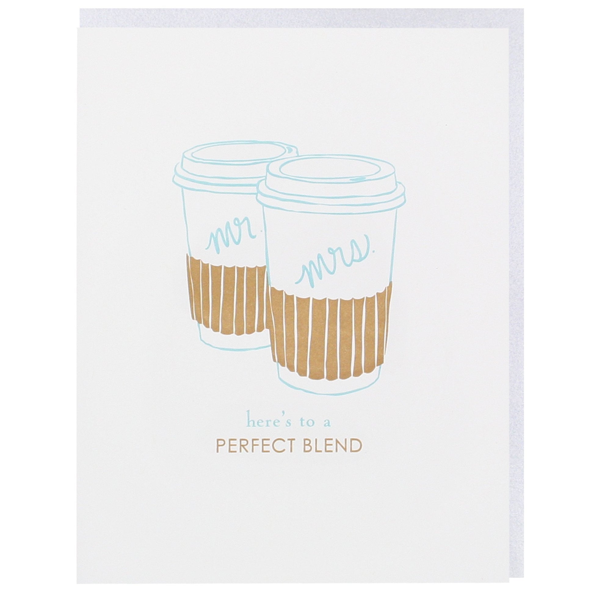 Perfect Blend Mr. and Mrs. Wedding Card