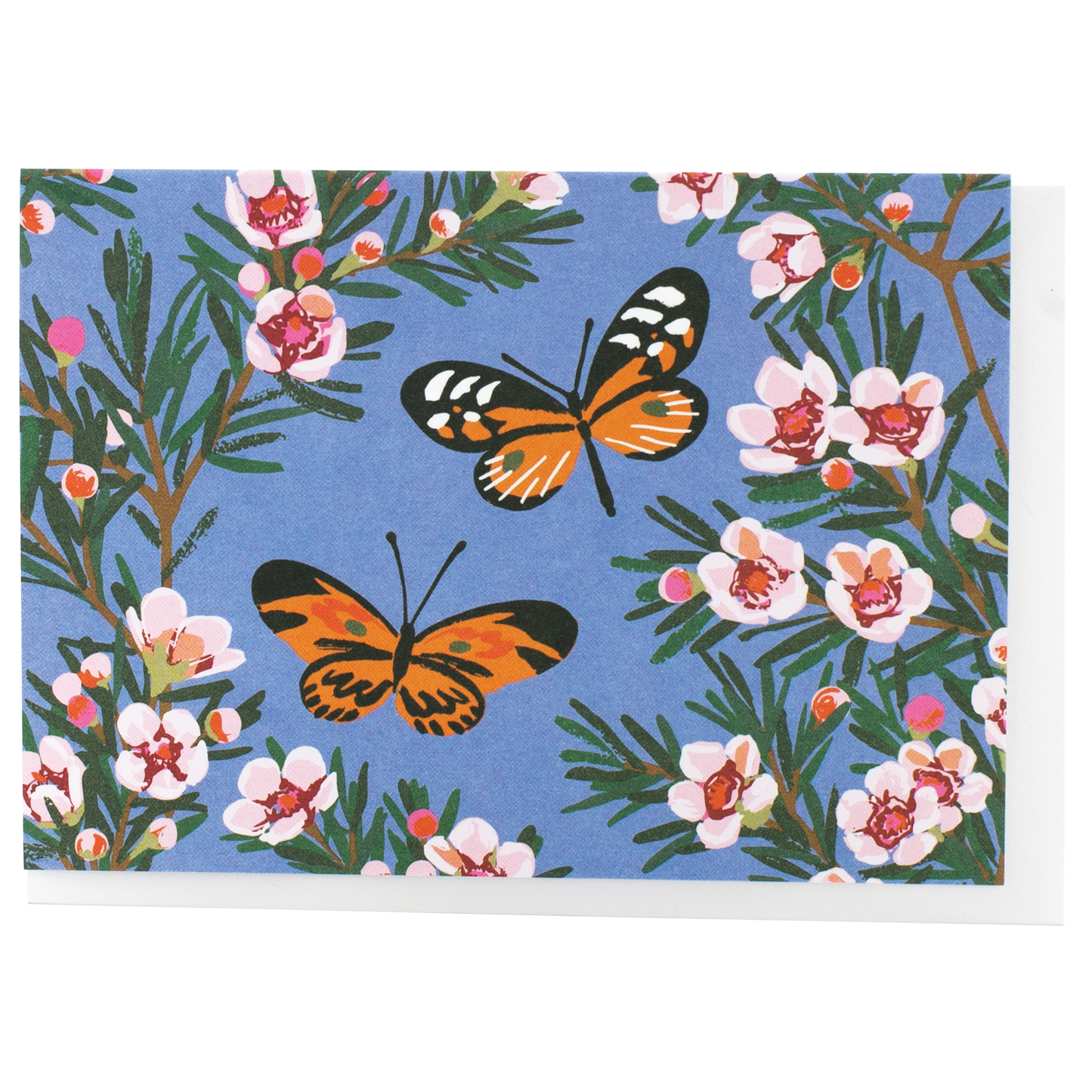 Wax Flowers & Butterflies Note Card