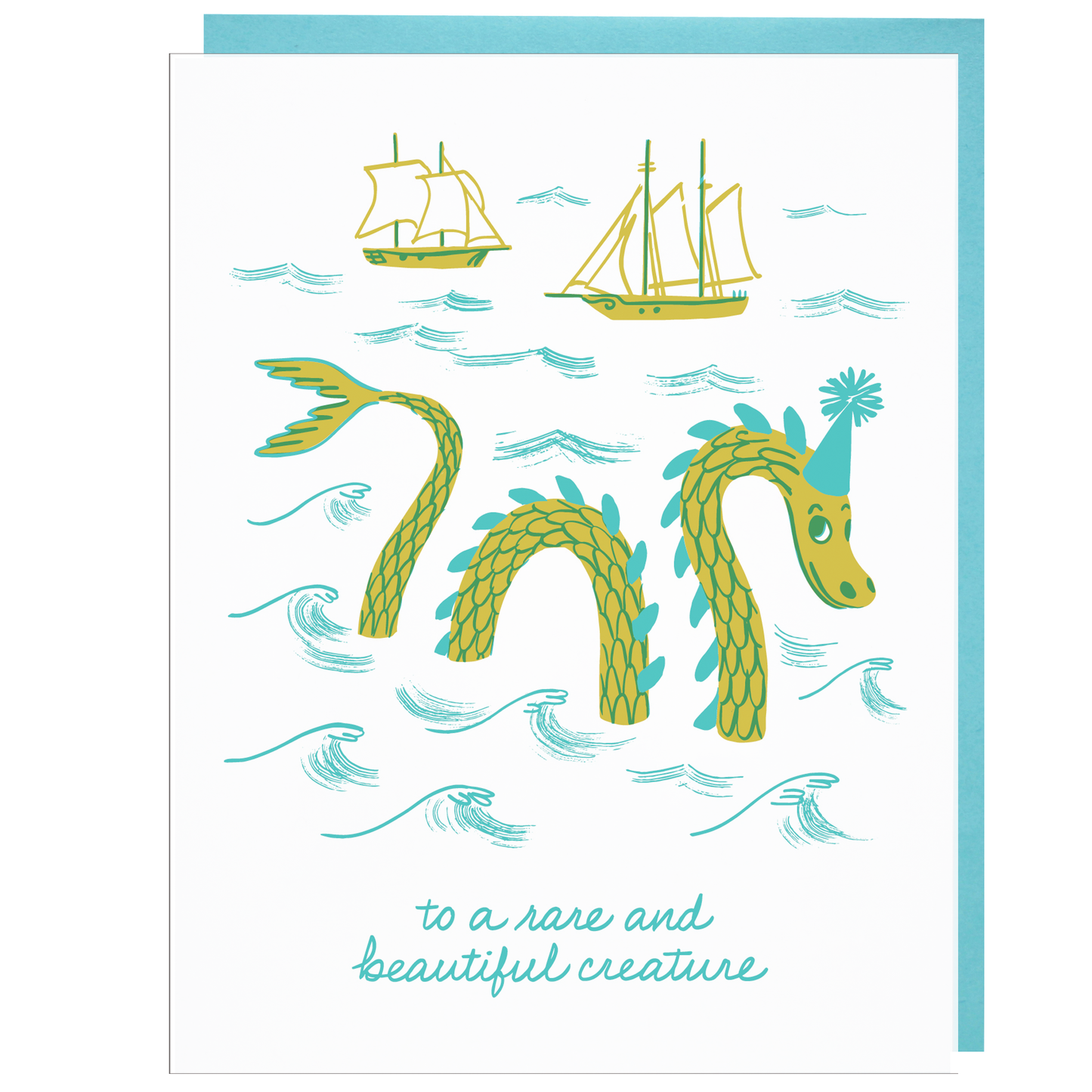 Sea Monster Birthday Card