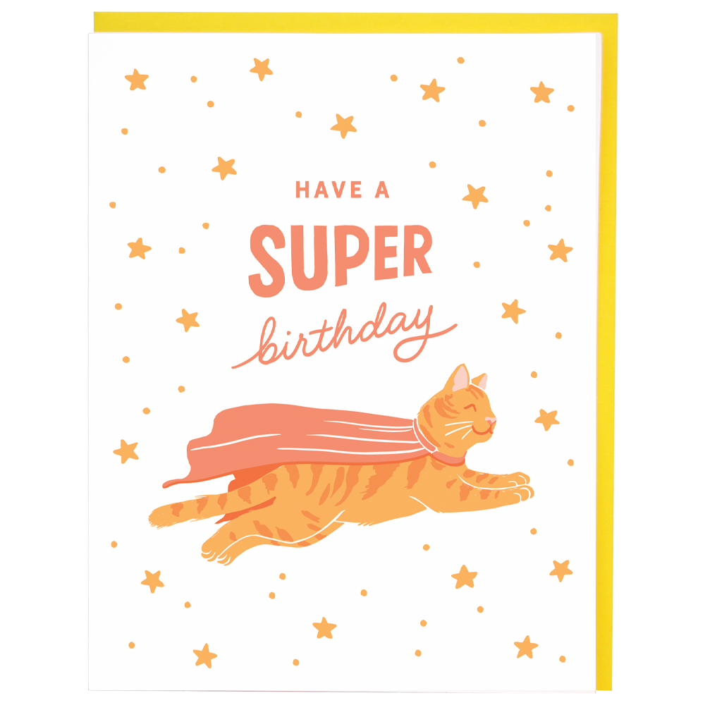 Super Cat Birthday Card