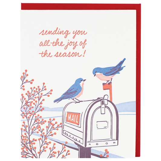 Bluebirds Holiday Greeting Card