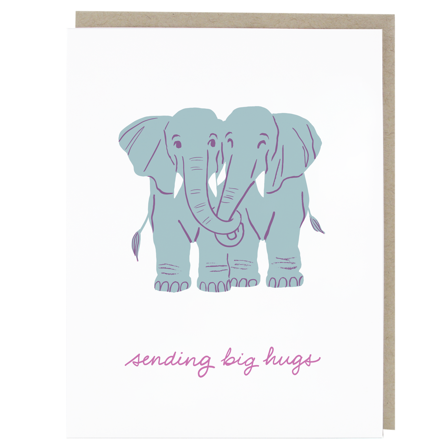 Elephant Hugs Support Card
