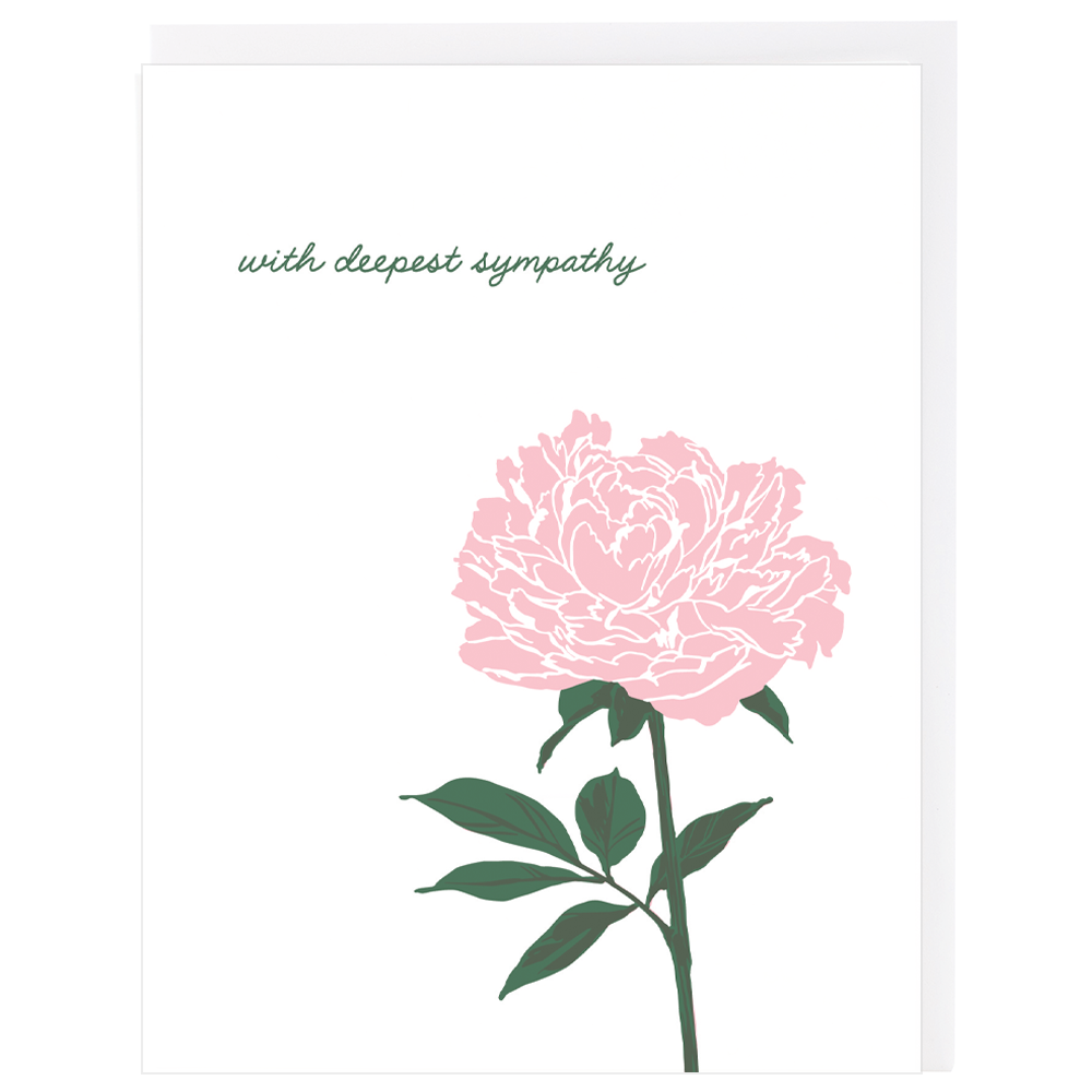 Blooming Peony Sympathy Card