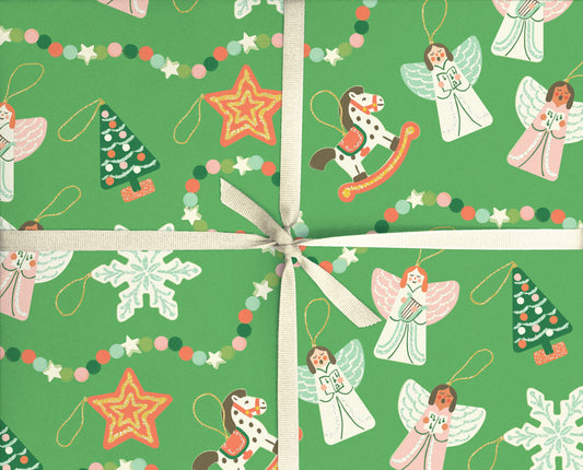 Angel Ornaments Gift Wrap